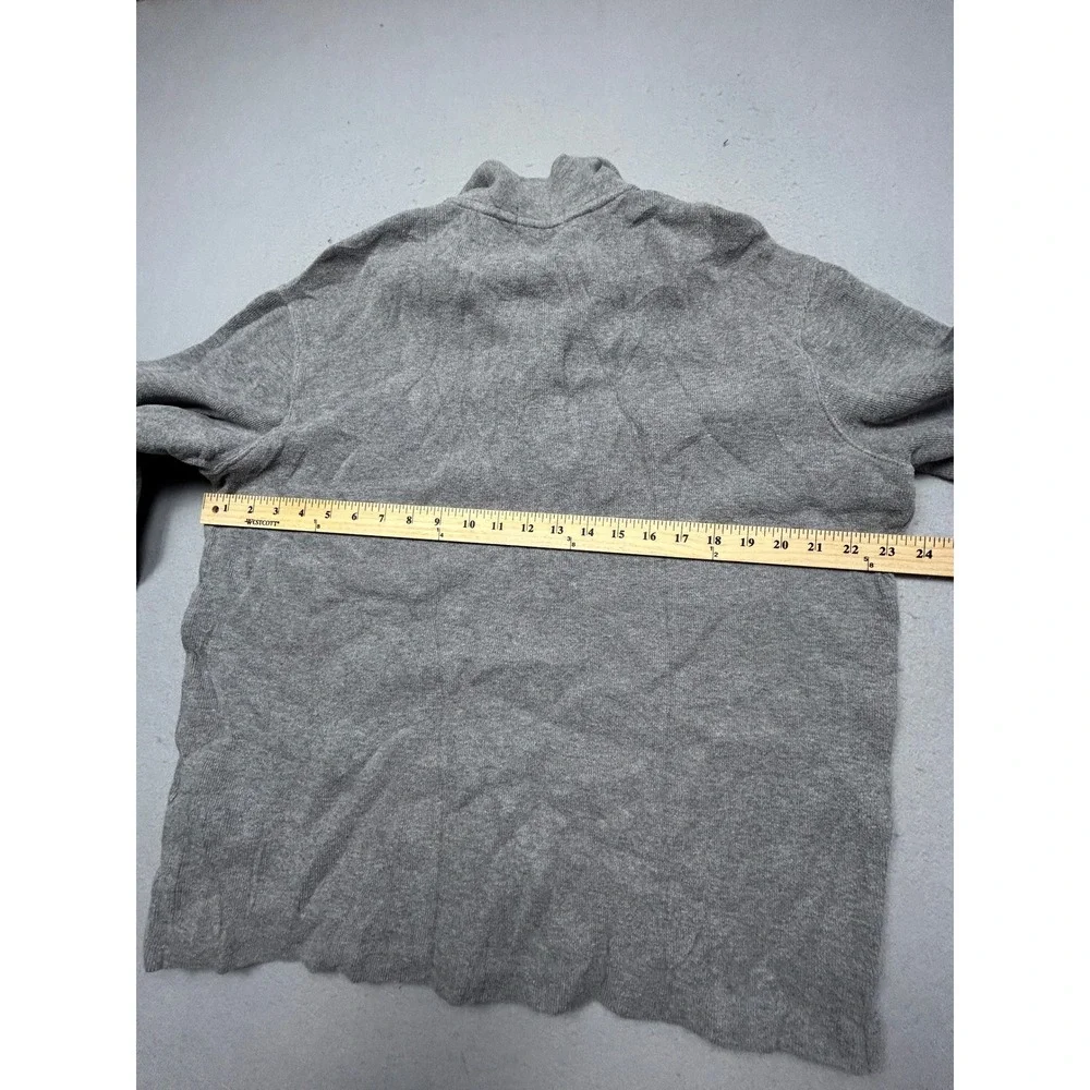 Polo Ralph Lauren Quarter Zip Pullover Cotton Gray Large Mens